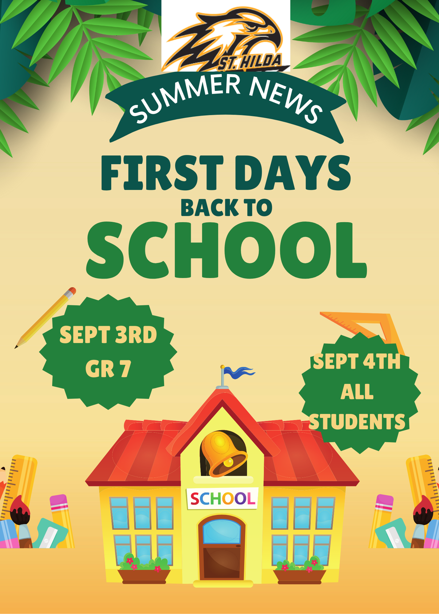 First Days of School - St. Hilda Catholic Junior High School